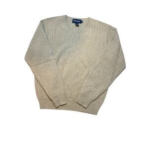 Polo Golf Tan V Neck Sweater Size M